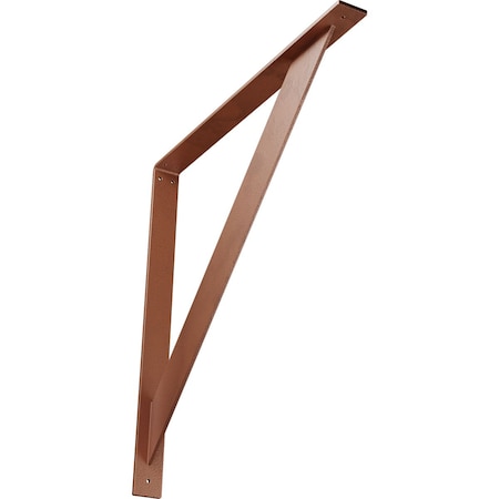 Ekena Millwork Traditional Steel Bracket, Hammered Copper 2"W x 24"D x 24"H BKTM02X24X24TRHCO